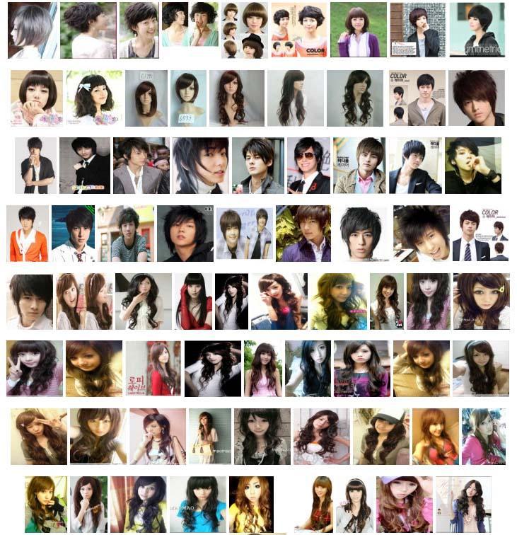 Черные волнистые волосы, 55 см