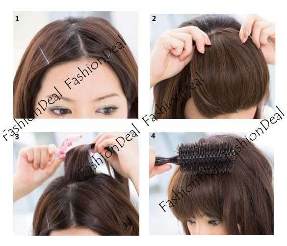 Черная челка, 6 шт