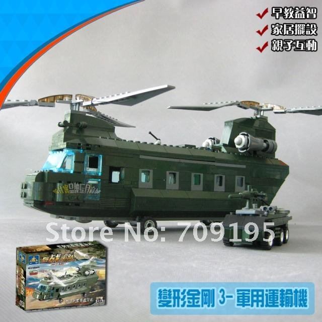 Конструктор военный вертолет, 622 детали