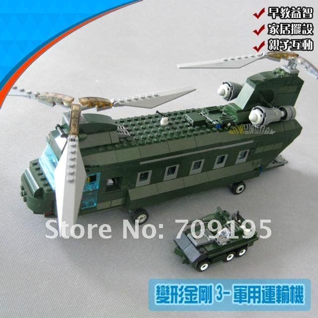 Конструктор военный вертолет, 622 детали