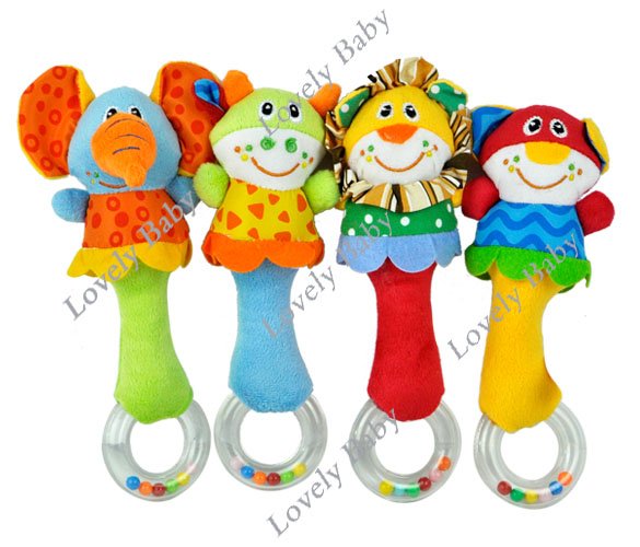 Мягкая игрушка погремушка В мире животных