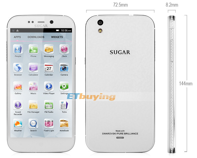 Sugar SS129 - Смартфон, Android 4.2, MTK6589T 1.5GHz, Micro SIM, 5