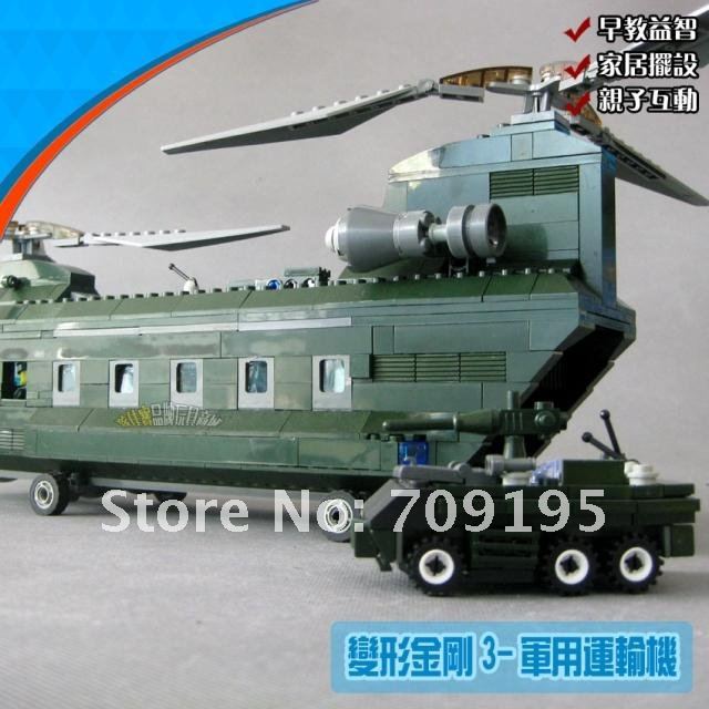 Конструктор военный вертолет, 622 детали