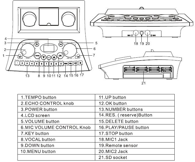KOD-100 - Портативное караоке, MIDI, JPEG, SD