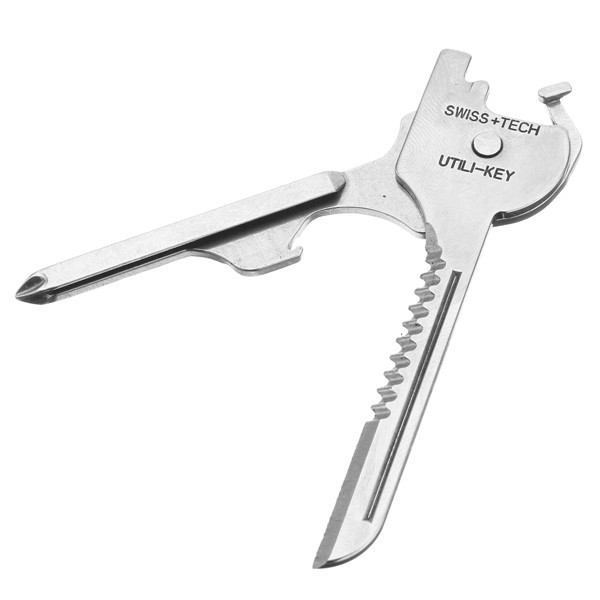 Многофункциональный ключ 6 в 1. Ключ-отвёртка, открывалка для бутылок, крестообразная отвёртка, зазубренное лезвие, прямое лезвие, микроотвёртка