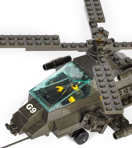 Детский контруктор боевой вертолет Апачи