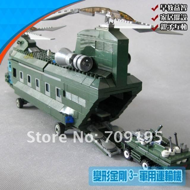 Конструктор военный вертолет, 622 детали