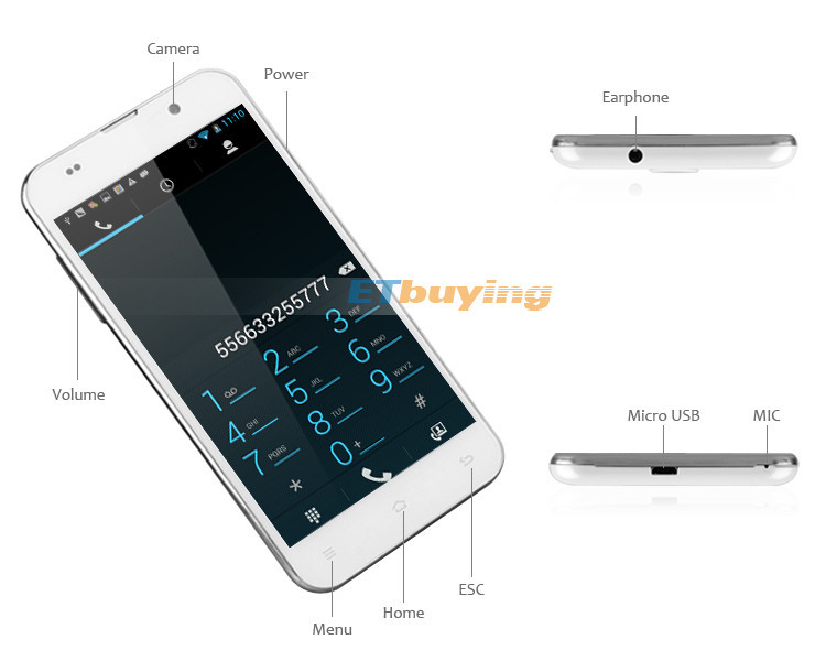 Zopo C3/3382 - Смартфон, Android 4.2, MTK6589T 1.5GHz, 5.0