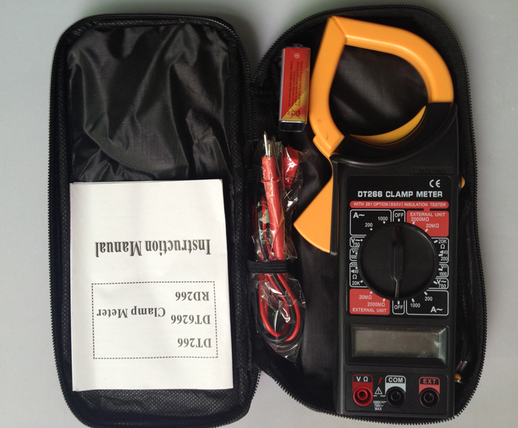 Портативный мультиметр-тестер, 230 мм х 70 мм х 37 мм, Максимальное входное напряжение: 750V A.C.