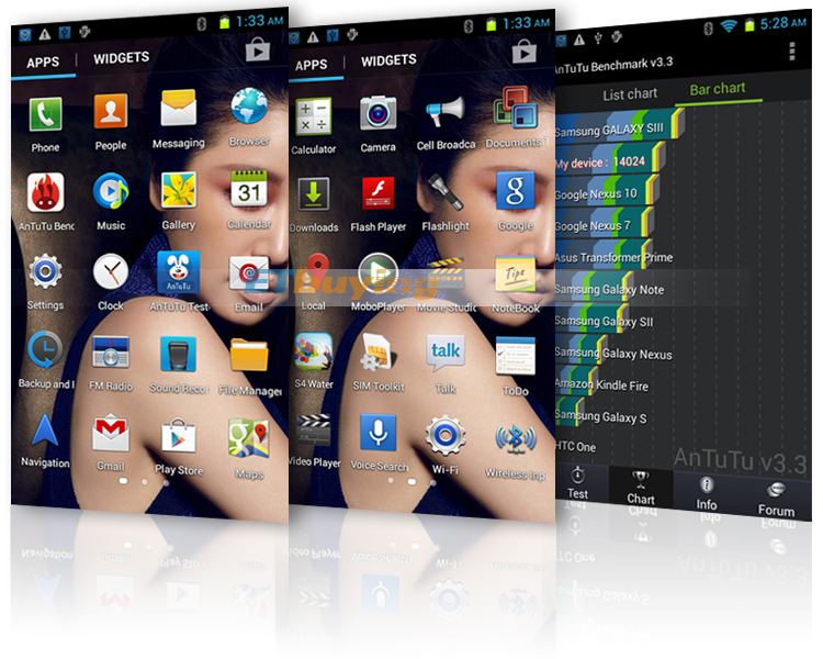 Haipai I9389 - , Android 4.2.1, MTK6589 1.2GHz, Dual SIM, 4.7
