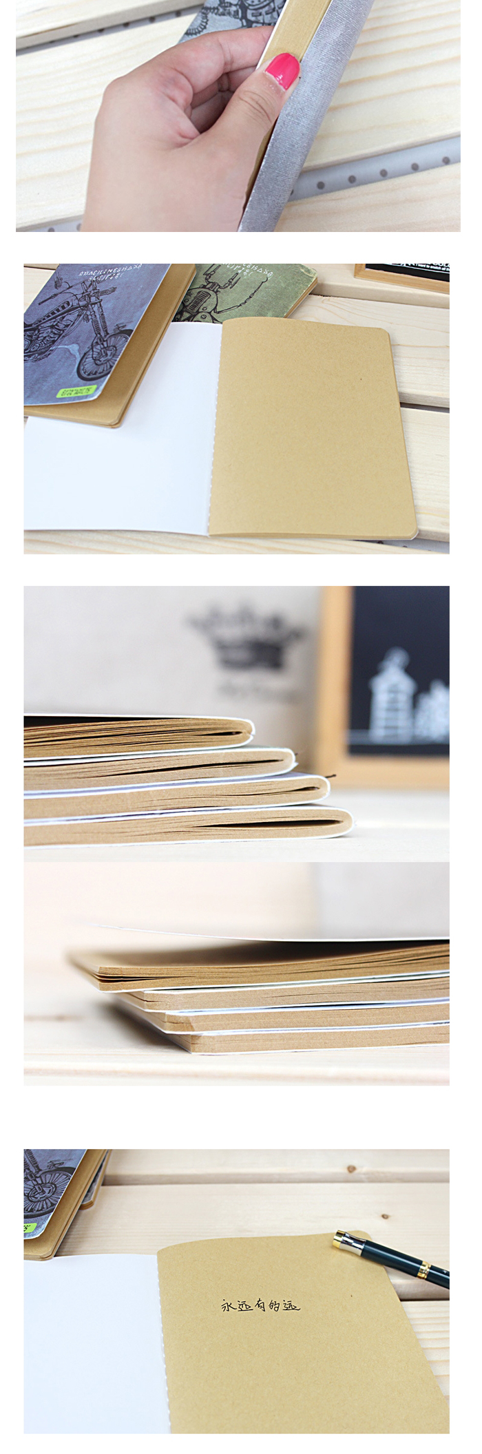 Блокнот из темной бумаги, 10 шт