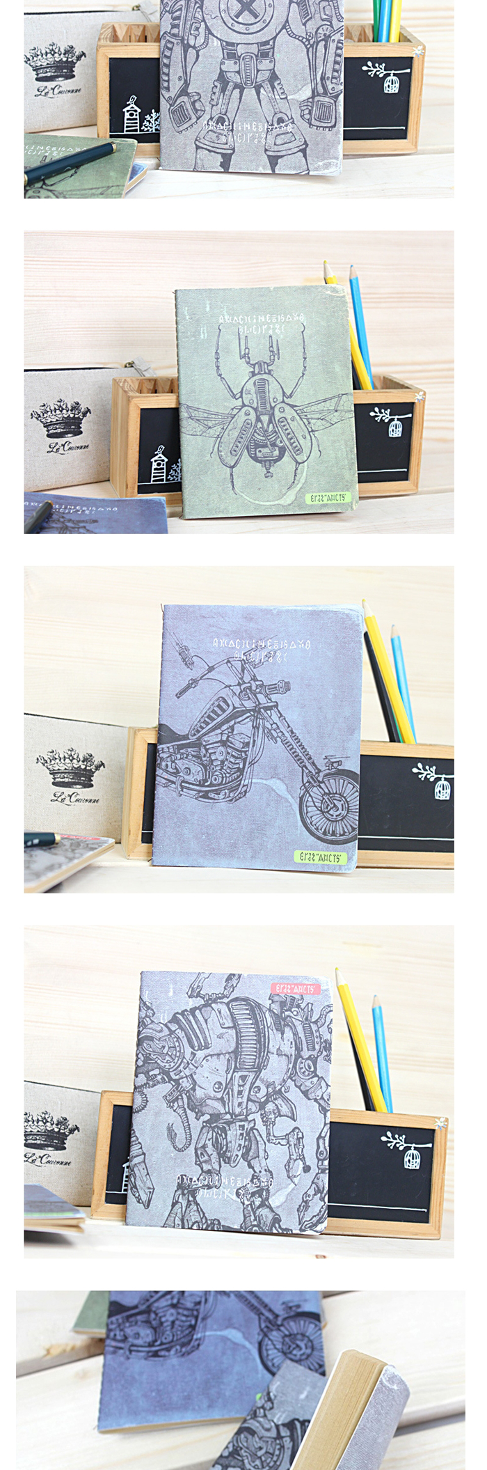 Блокнот из темной бумаги, 10 шт