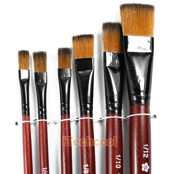 Нейлоновые кисти, 6 шт