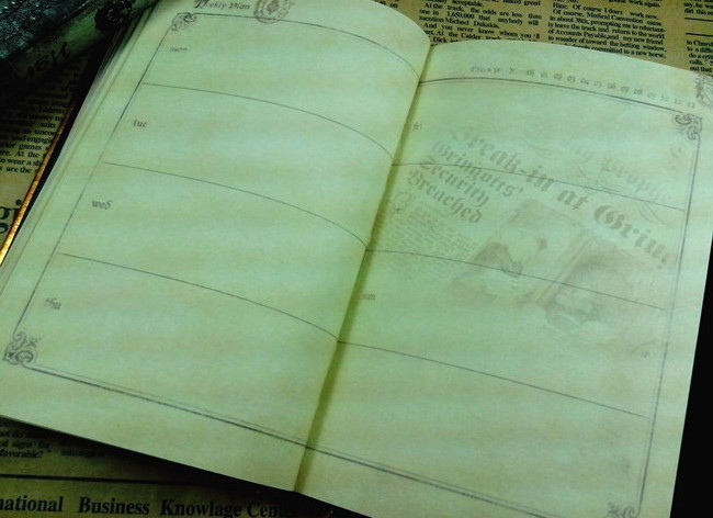 Винтажный блокнот-планировщик с календарем, 4 цвета