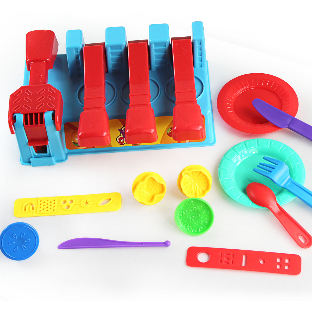 Цветной пластилин, 3D формы и приспособления для игры