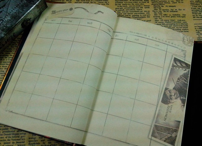 Винтажный блокнот-планировщик с календарем, 4 цвета