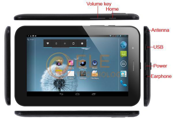 Domi X7 - планшетный компьютер с 3G, Dual SIM, телефонные звонки, Android 4.1.1, 7