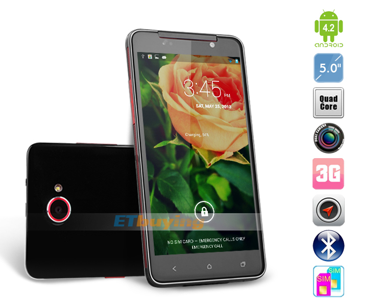 Mlais MX58 - смартфон, Android 4.1.2, MTK6589 Quad Core 1.2GHz, 5.0