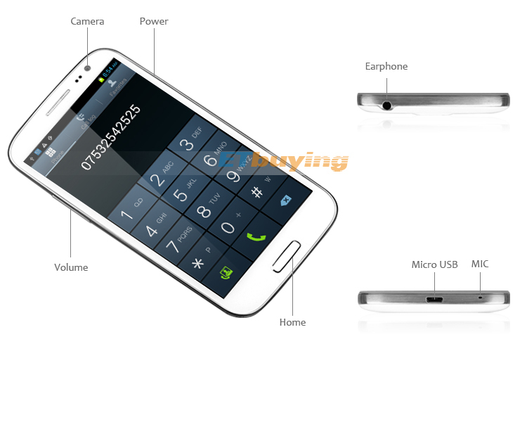 Changjiang N9502- смартфон, Android 4.2, MTK6589T, Quad Core 1.2GHz, 5.0
