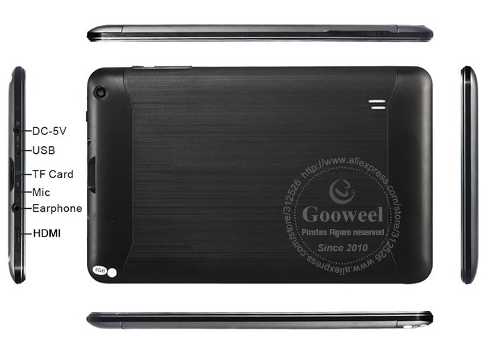 Gooweel A90X  -  , Android 4.2, Allwinner A20 Dual Core Cortex A7 1.0GHz, 9.0