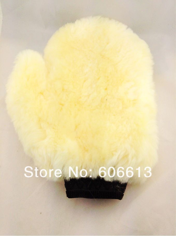 Рукавица для мойки из овечьей шерсти, 100% шерсть