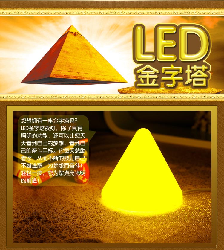 Небольшой светодиодный ночник, цвет прозрачный