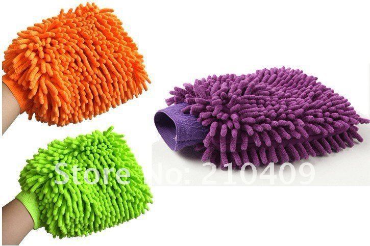 Полотенце - перчатка для мытья автомобиля, волокна в виде кораллов