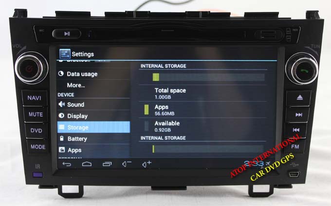   HONDA CR-V (2007-2011), Android 4.0, DVD, GPS, Wi-Fi, 3G Modem, 1024MHZ CPU, 1G RAM