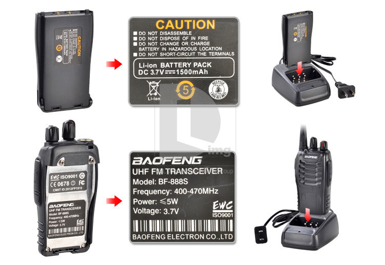 BAOFENG BF-888S – Радиостанция, UHF, 400-470MHz, CTCSS CDCSS