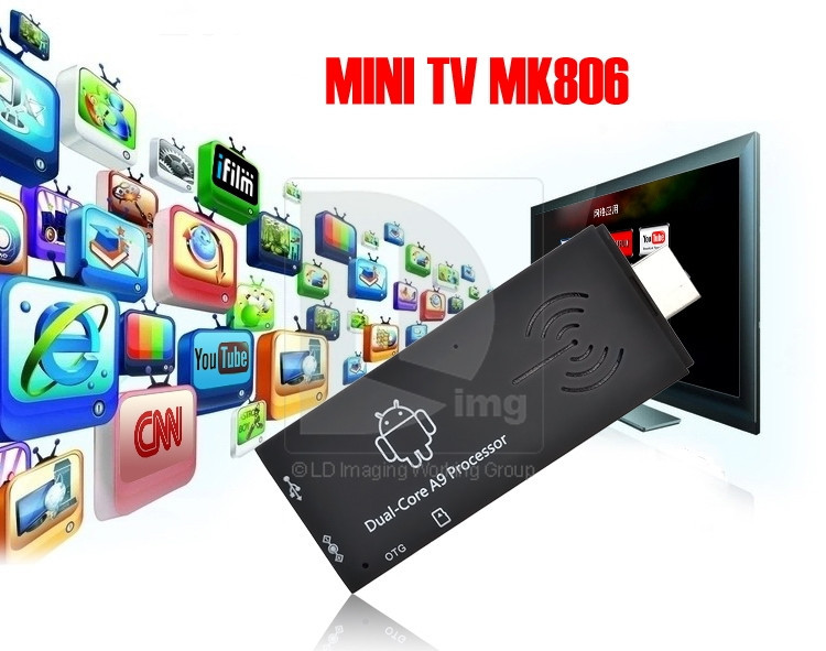 MK806 – ТВ приемник, Android 4.1, двухъядерный процессор Cortex-A9 1.6Ghz, WI-FI, MINI HDMI, 4ГБ