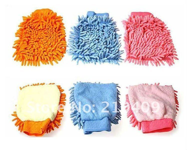 Полотенце - перчатка для мытья автомобиля, волокна в виде кораллов