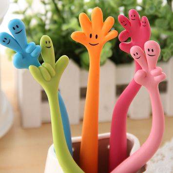 Гнущиеся шариковые ручки в форме позитивных знаков