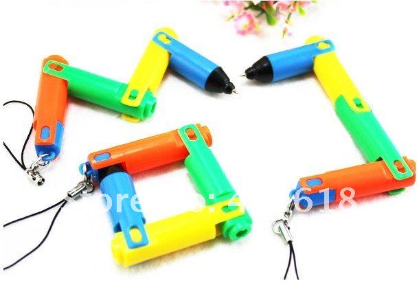 Раскладные шариковые ручки-брелки, 10 шт