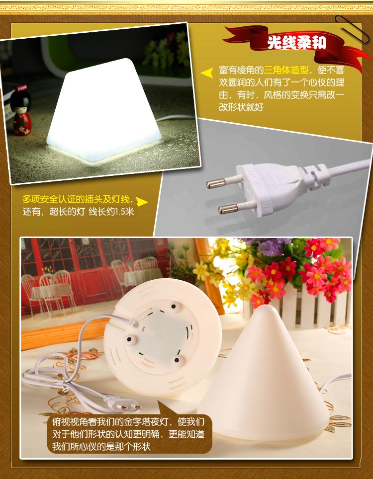 Небольшой светодиодный ночник, цвет прозрачный