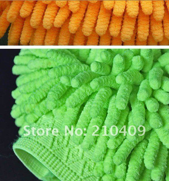 Полотенце - перчатка для мытья автомобиля, волокна в виде кораллов