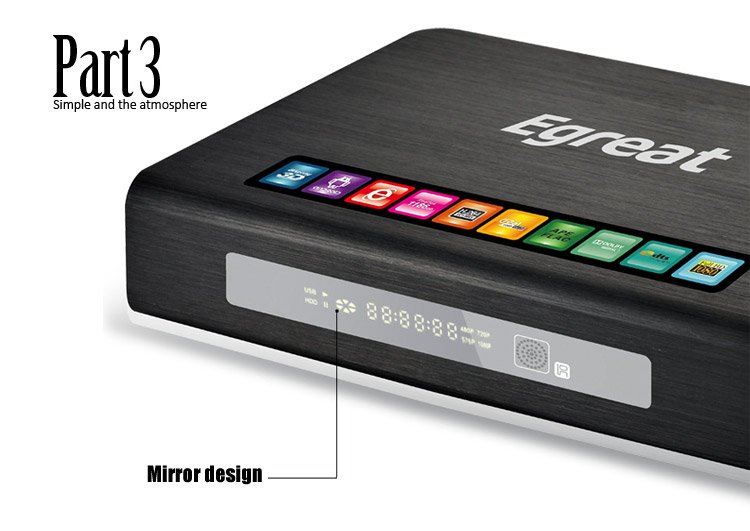 Egreat R6S – медиаплеер, 3D, Wifi, H.264, Full HD 1080p, E-SATA/USB 