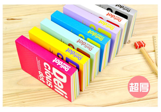 Записная книжка - блокнот с разноцветными страницами