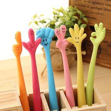 Гнущиеся шариковые ручки в форме позитивных знаков