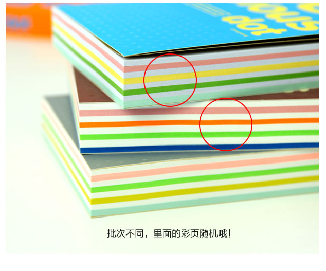 Записная книжка - блокнот с разноцветными страницами