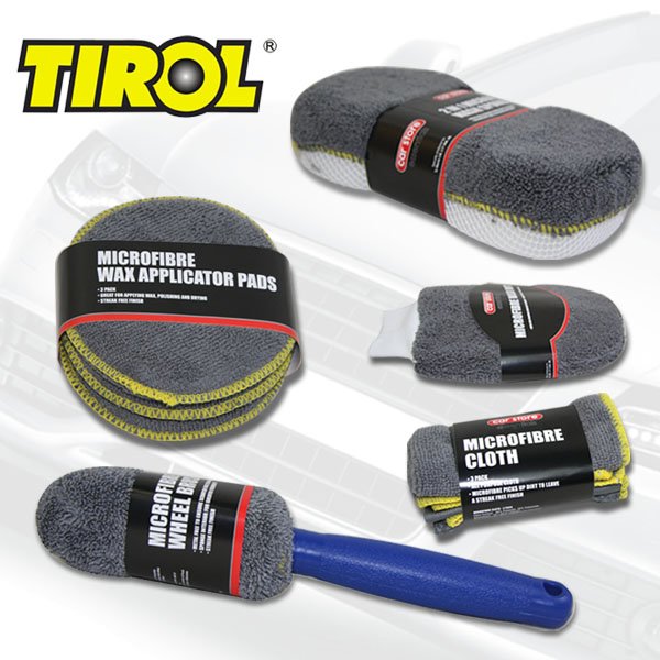 T16360a - набор для уборки помещений и интерьера автомобиля, 9 предметов из микроволокна : 3хТканевые салфетки, 3хВощеных диска, 2 в 1 Чистящая губка, Чистящая рукавица, Чистящий валик.