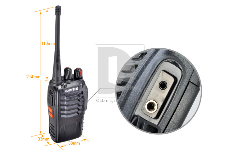 BAOFENG BF-888S – Радиостанция UHF, двухсторонняя, 400-470MHz, CTCSS/105 CDCSS