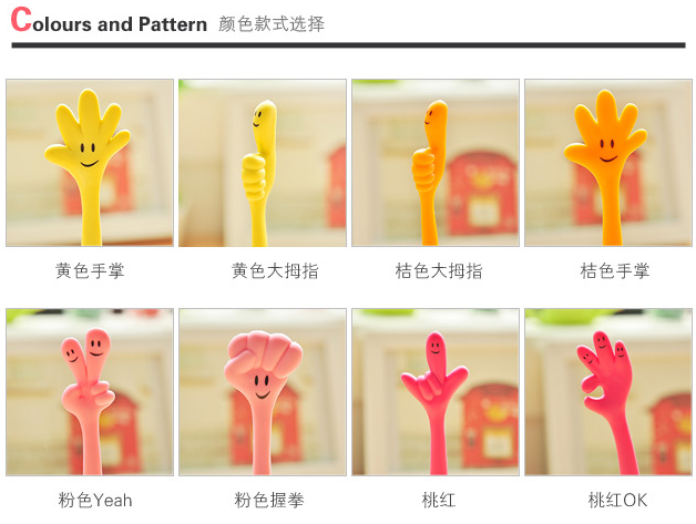 Гнущиеся шариковые ручки в форме позитивных знаков