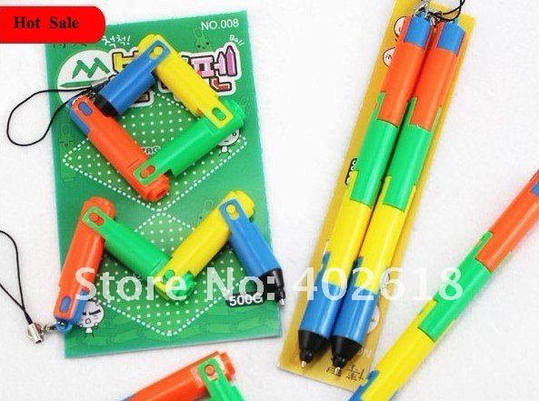 Раскладные шариковые ручки-брелки, 10 шт