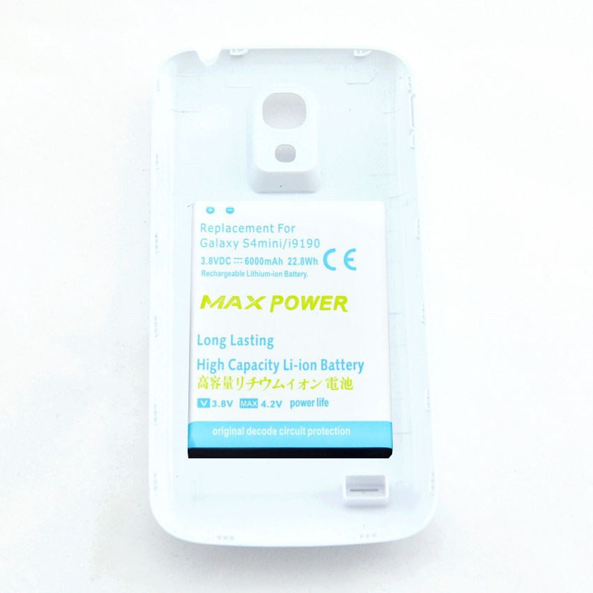 Батарея 6000мАч с задней крышкой для Samsung Galaxy S4 MINI