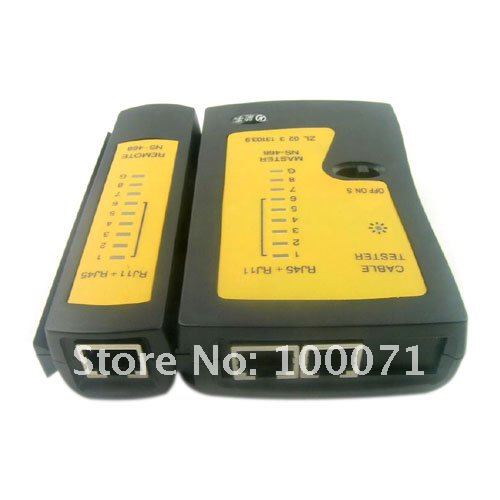 Кабельный тестер для RJ11 RJ45 Cat5, в комплекте кожаный чехол