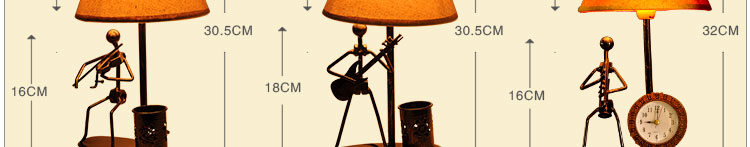 Настольная лампа с часами