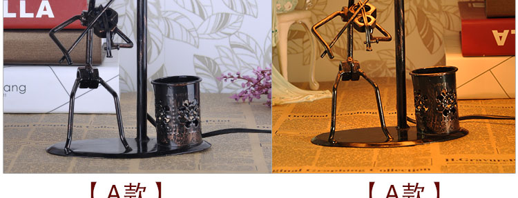 Настольная лампа с часами