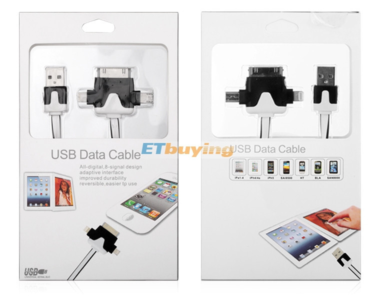 3--1  USB-  iPhone4, 4S, 5, 5S, iPad mini, Air