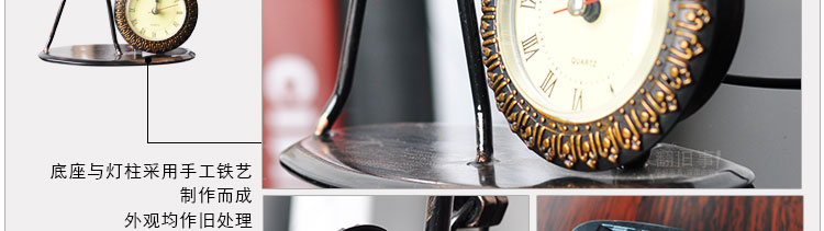 Настольная лампа с часами