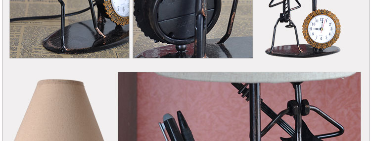 Настольная лампа с часами